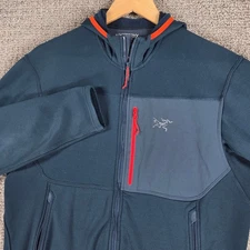 Arcteryx Fortrez Hoody Men's M Blue Fleece Hooded Jacket Zip Up Outdoor Hiking