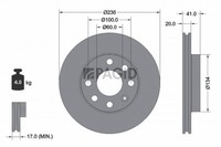 2X Bremsscheibe Pagid 52413NC FüR Opel Astra CC T92 Caravan Kadett Combo T85 S83