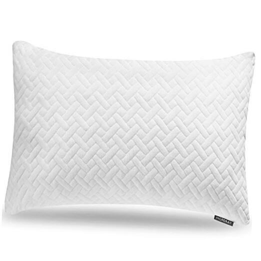 Shredded Memory Foam Bed Neck Pillow for Comfortable Sleep - Standard White