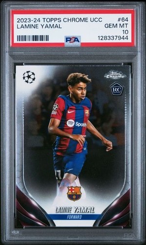 Lamine Yamal #64 2023 Topps Chrome UEFA Club card