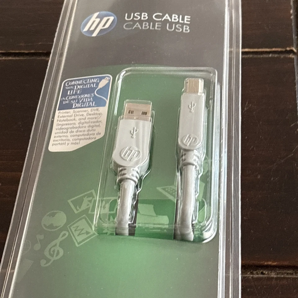HP Monster 6 ft. A to B USB Cable 480 MbPS USB-6 ES 122243-00 – NEW - SEALED! - Image 2 of 4