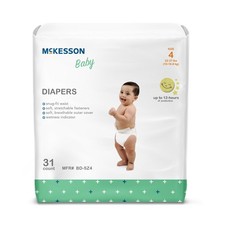 McKesson Baby Baby Diaper Size 4 22 to 37 lbs. BD-SZ4 124 Ct 0.33 per diaper