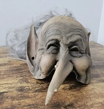 VTG Paper Magic Group  • Latex Mask Halloween Witch Pointed Nose Ears Warts 1996