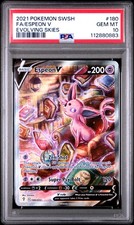 2021 POKEMON SWORD & SHIELD EVOLVING SKIES #180 FULL ART/ESPEON V PSA 10
