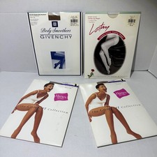 Lot of 4 Vintage 1990s Pantyhose Sizes A  AB Givenchy, Hanes, Lord  Taylor