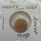 Photo of a 1920 Mexico 2 Pesos Gold from an eBay listing that sold on Jul 1, 2026
