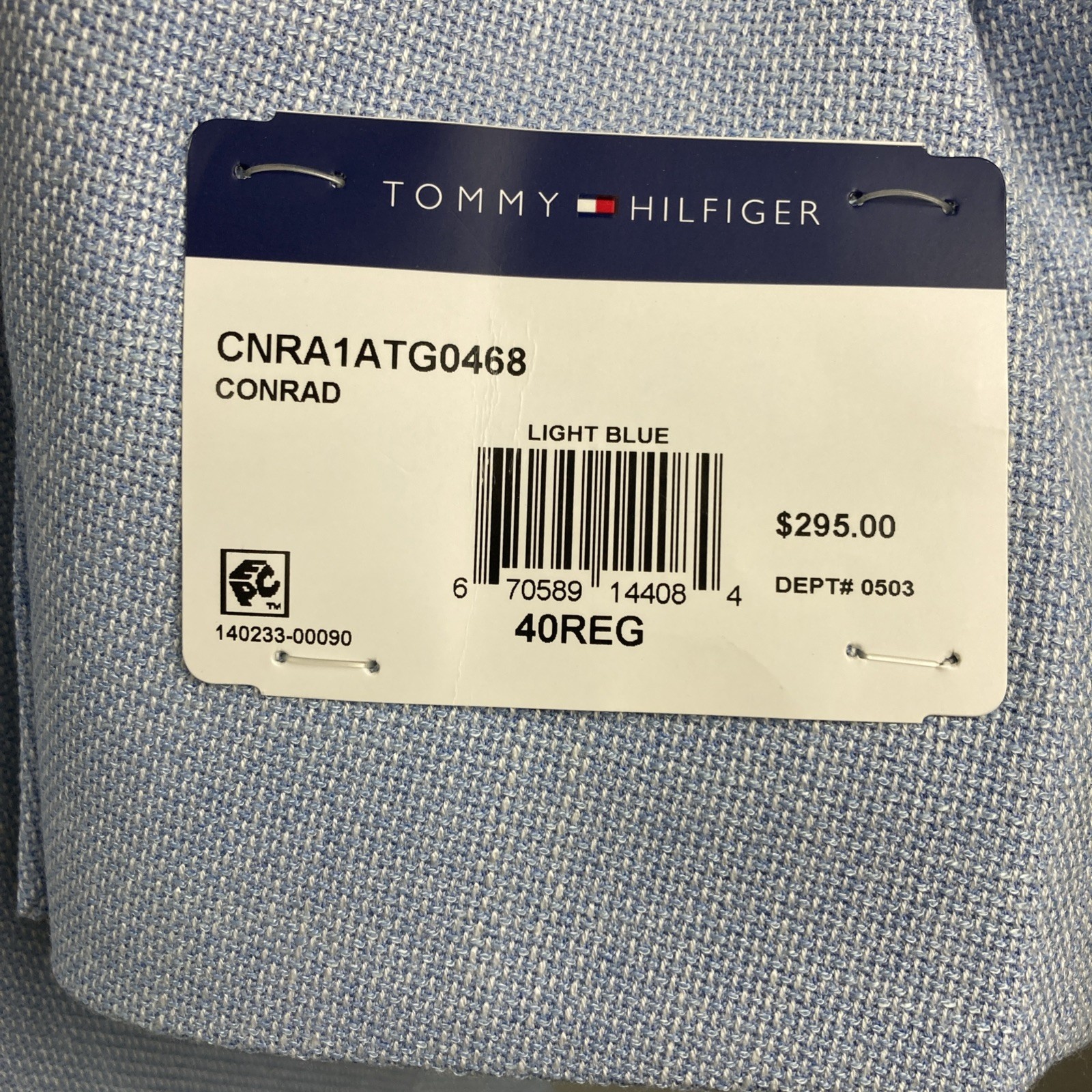 Tommy Hilfiger Mens Modern fit Sport Coat Blazer 40R Light Blue Solid Stretch thumbnail 10