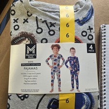 Members Mark Organic Cotton Pajama Set, Boys Size 6, NWT