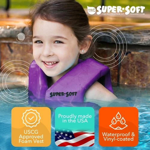 TRC Recreation Super Soft Child Life Jacket Swim Safety Vest, X Small (Open Box) image 4