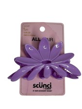 Scunci Flower Claw Clip Purple Large Hair Clip All Hair Spring Cute