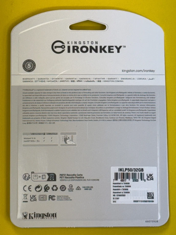 Ironkey Locker+ 50 x 32GB Encrypted USB Flash Drive USB CLOUD 3.2 Gen 1 XTS-AES - Image 2 of 2