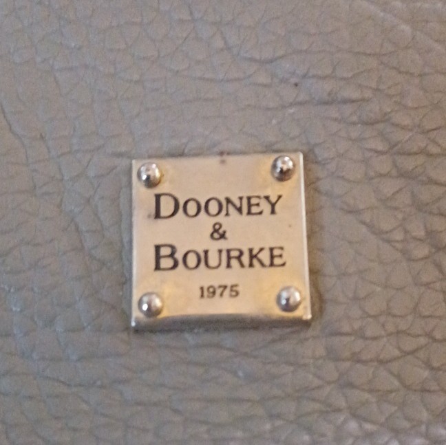 Dooney & Bourke Gray Solid Pattern Logo Accent Cl… - image 3