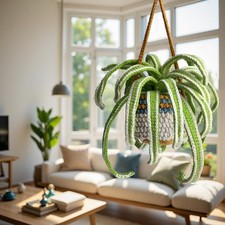 Hanging Plant is a challenging crochet kit for Beginners Step-by-Step Crochet...