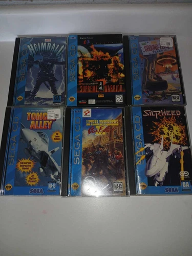 Sega Cd Game Lot Heimdall Silpheed Ground Zero Lethal Enforcers