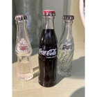 Vintage Miniature Soda Bottle Set Coca-Cola Canada Dry Mirinda Glass Collectible