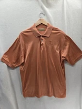 TRICOTS ST RAPHAEL Ritz Carlton Cancun Orange Mercerized Cotton Polo Shirt Sz-L