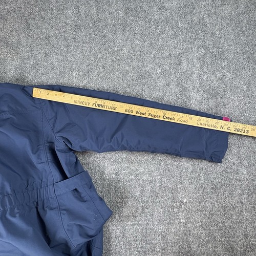 Lands' End Hooded Jacket Girls' XL 14-16 Navy Grow-A-Longs Winter Coat Nylon - Picture 17 of 23