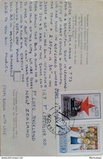 KV)1973, SOVIET UNION, ILLUSTRATED POSTCARD OF LENINGRAD WITH HANDWRITTEN MESSAG