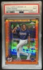 2025 Topps Chrome LogoFractor James Wood RC SP SP Orange Refractor #/25 PSA 9