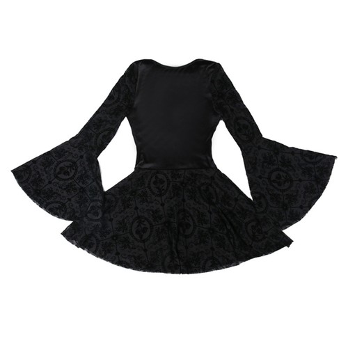 Women Gothic Dress Vintage Bodycon Dress with Draped Design Fashion Long Skirt - Picture 5 of 11