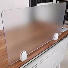Frosted Acrylic Desk Dividers 4PCS 23.6x15.8" Privacy Panels with Clips    
