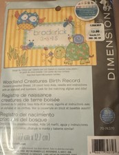 Dimensions WOODLAND CREATURES BIRTH RECORD Cross Stitch Kit 70-74370 New