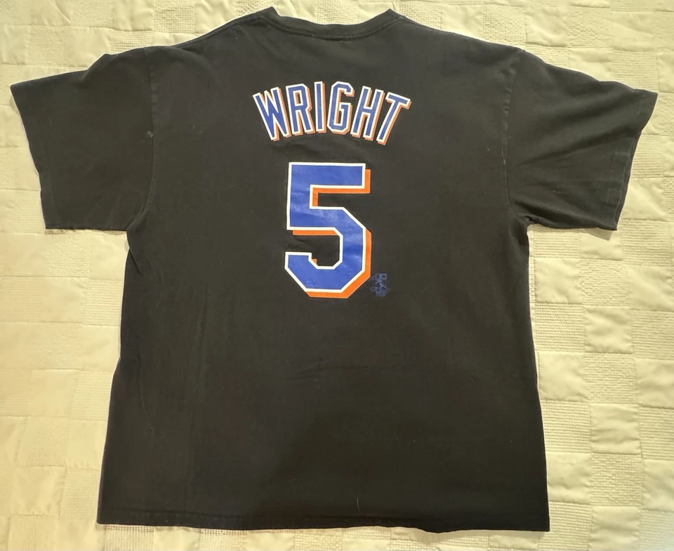 Vintage Majestic NY Mets David Wright MLB Baseball T Shirt Size XL - Image 4 of 4