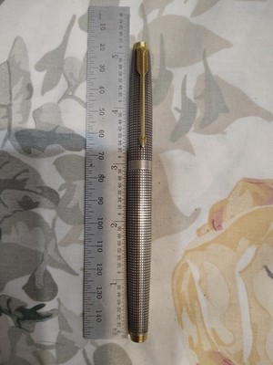 Parker 75 Classic Sterling Silver Dish Top Roller Ball Pen France Made #13