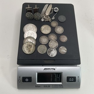 Lotto di monete euro argento 1855 1941 gioielli 174 gm 6 oz rottami o collezionismo