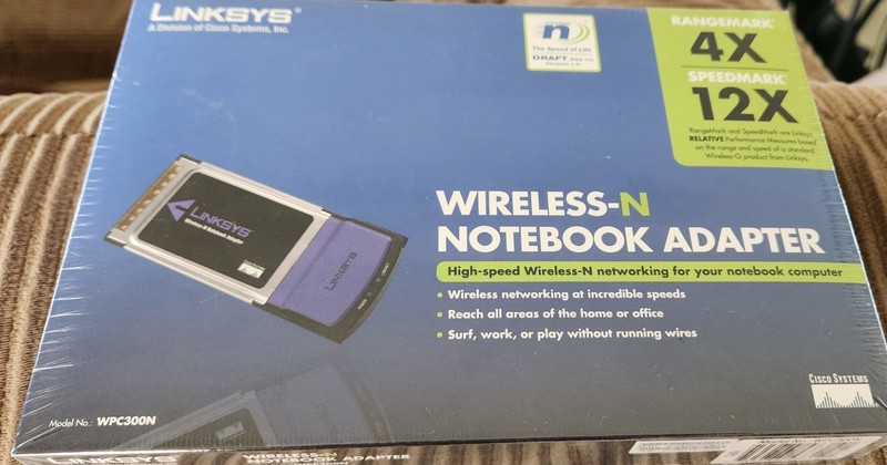 Cisco-Linksys WPC300N Wireless N G B PCMCIA Network Adapter Notebook Adaptor NEW