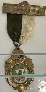 Vintage Billiken Boys Social Club Inc Member Ribbon Medal Badge Pin Lucky Charm