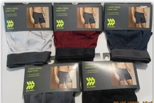 All in Motion 1 PAIR Mesh Panel BOXER BRIEFS BLUE / BURGUNDY / BLACK / DARK