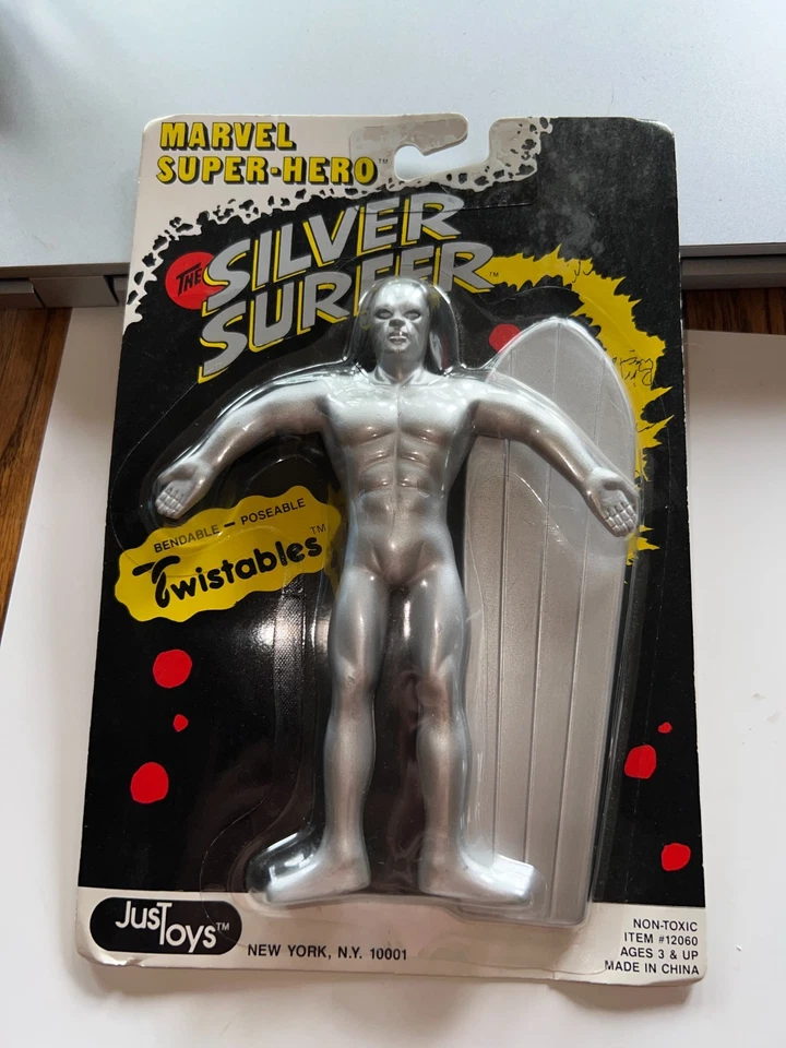 Figura de acción de Marvel Twistables Silver Surfer Just Toys 1990 de colección Foto 3 de 3