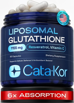 #ad CataKor Liposomal Glutathione 1000mg – Ultra High Absorption with Resveratrol... $28.74