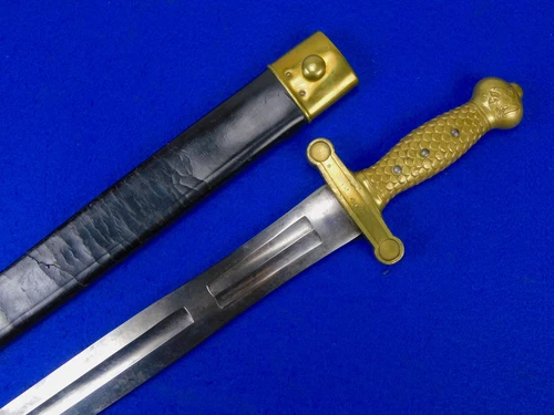 Antique 19 Century US Civil War Ames Artillery Sword w/ Scabbard