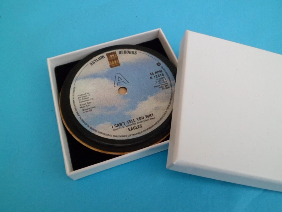 DRINKS COASTERS Upcycled Vinyl Records Vinyl SINGLES Original List E Various - Image 2 of 4