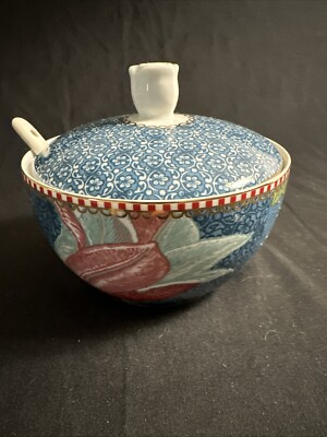Pip Studio Flower Festival Porcelain Sugar Bowl Made In Amsterdam