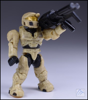 HALO MEGA BLOKS UNSC TAN SPARTAN MARK IV W/ ROCKET LAUNCHER MINI FIGURE 97520