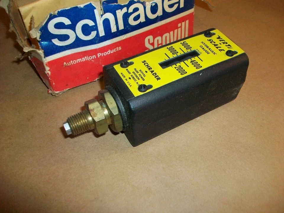 Schrader Bellows VERTI SCALE Hydraulic Pressure gauge NEW IN BOX - Image 2 of 4