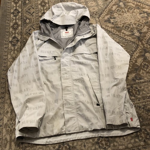 Supreme 3m reflective jacket White Jacket XL Zip Up Hooded Waterproof Taped Seam - Picture 4 of 19
