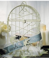 weddingstar Birds in Flight Birdcage Card Holder well wishes decor White Love