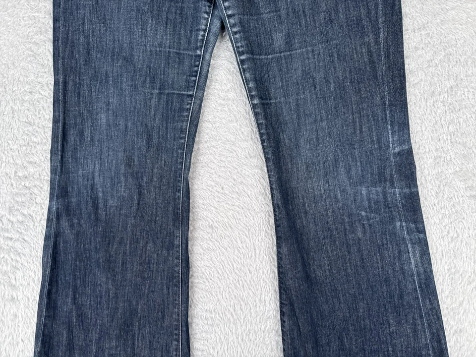 See Thru Soul Jeans Womens 27 Blue Denim I Am Lauren Wide Flare Low Rise 28x31 - Image 3 of 4