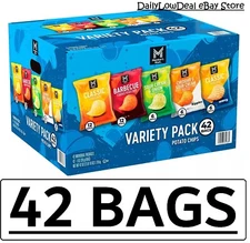 42 PACK - Member's Mark Variety Pack Potato Chips, 1 oz. (Total 42 oz) FRESH