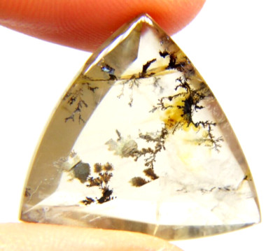 IP-4  Dendrite Quartz 20.33ct 24x23x6mm Trillion, picture stone garden branches