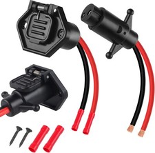 Trolling Motor Plug Socket Set 12-24V 8Gauge 2 Wire Compatible with Minn Kot