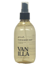 VICTORIA'S SECRET PINK VANILLA HAIR  BODY MIST SPRAY HYALURONIC ACID 8 oz