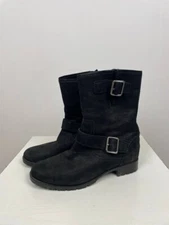 Miu Miu Leather Biker Boots Size 38.5