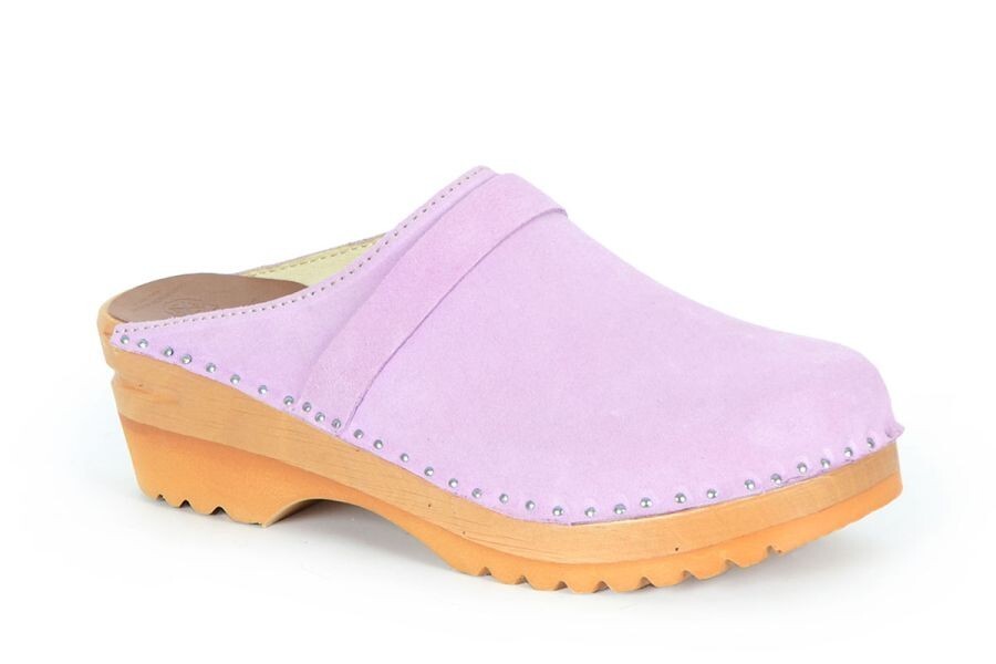 Swedish Clogs Troentorp Da Vinci Lavender Suede Size US Womens