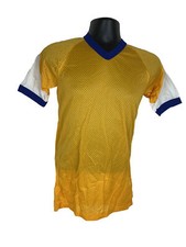 Vintage Nylon Baseball Softball Jersey 60s NOS Gold White Blue General Made USA