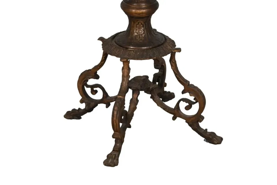 Vitrine, Display, French Rococo Brass, Bronze Mounts, On a Stand, Vintage, 1900! - Image 4 of 4